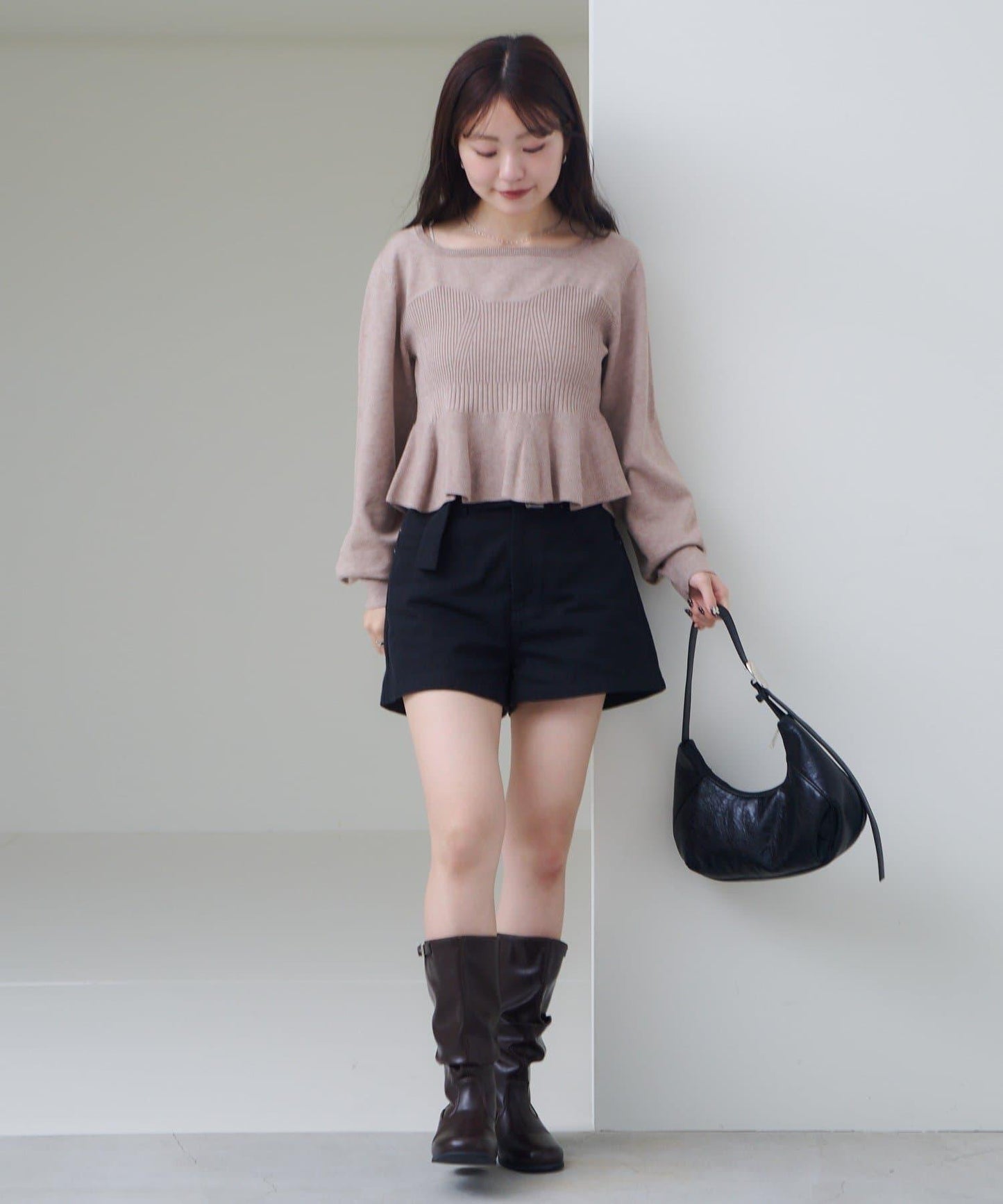 【Kastane】吊帶荷葉邊針織衫