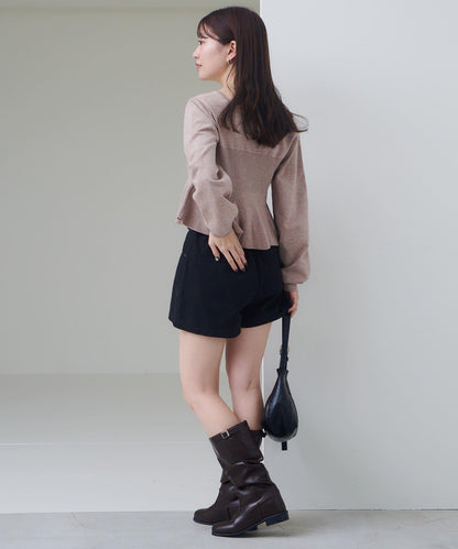 【Kastane】吊帶荷葉邊針織衫