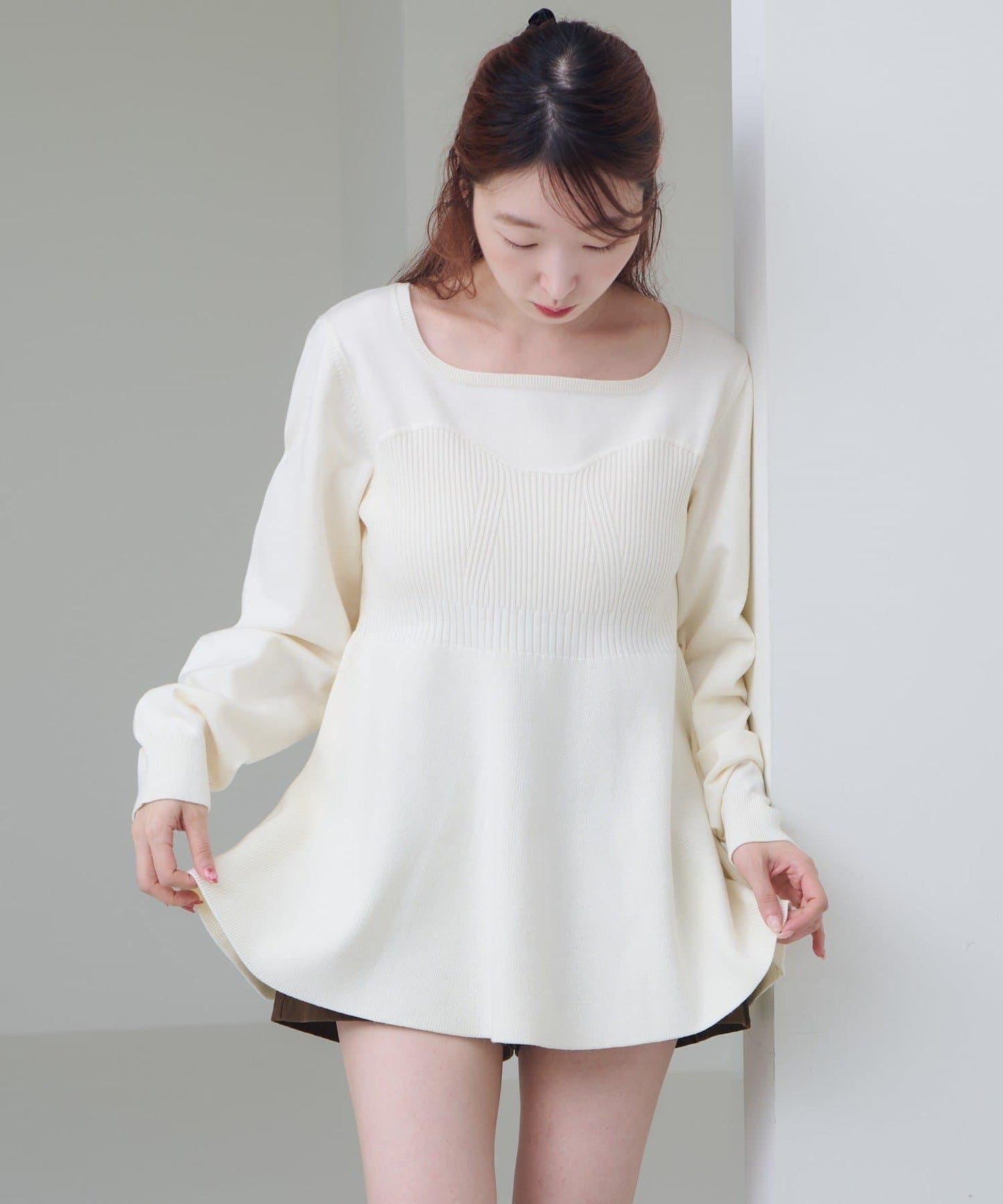 【Kastane】吊帶荷葉邊針織衫