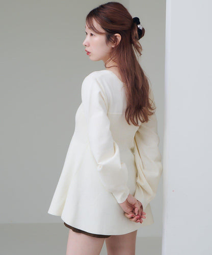 【Kastane】吊帶荷葉邊針織衫