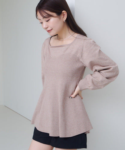 【Kastane】吊帶荷葉邊針織衫