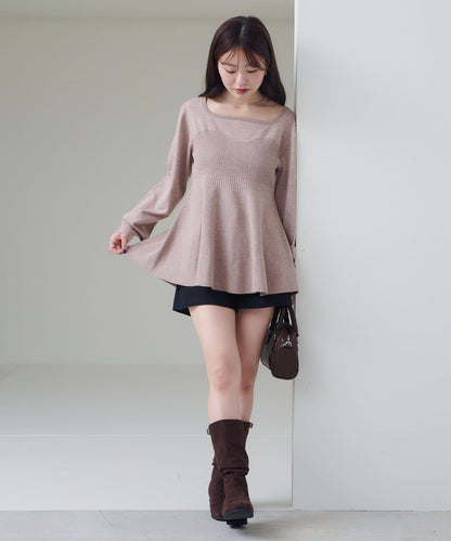 【Kastane】吊帶荷葉邊針織衫