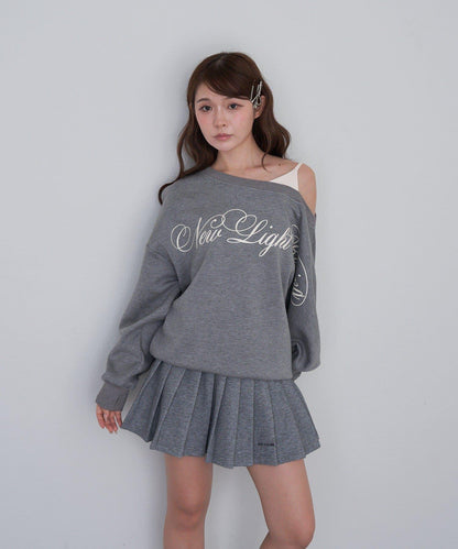 【RAY CASSIN】層疊字母單肩衛衣