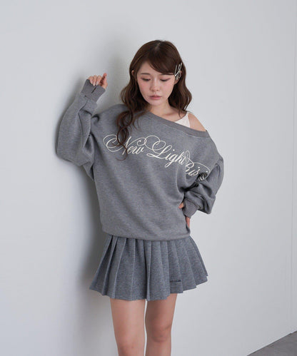 【RAY CASSIN】層疊字母單肩衛衣