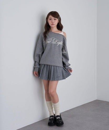 【RAY CASSIN】層疊字母單肩衛衣