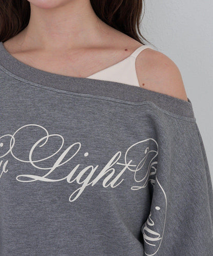 【RAY CASSIN】層疊字母單肩衛衣