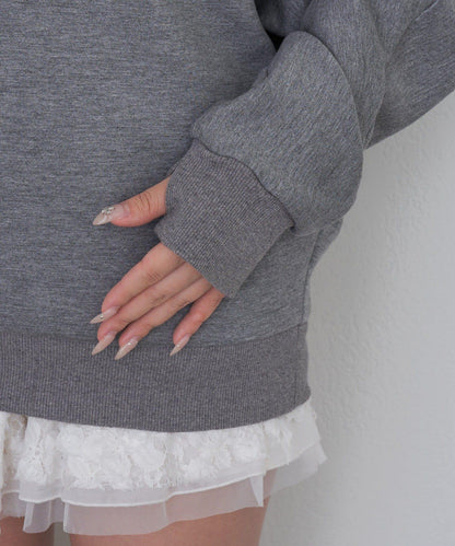 【RAY CASSIN】層疊字母單肩衛衣