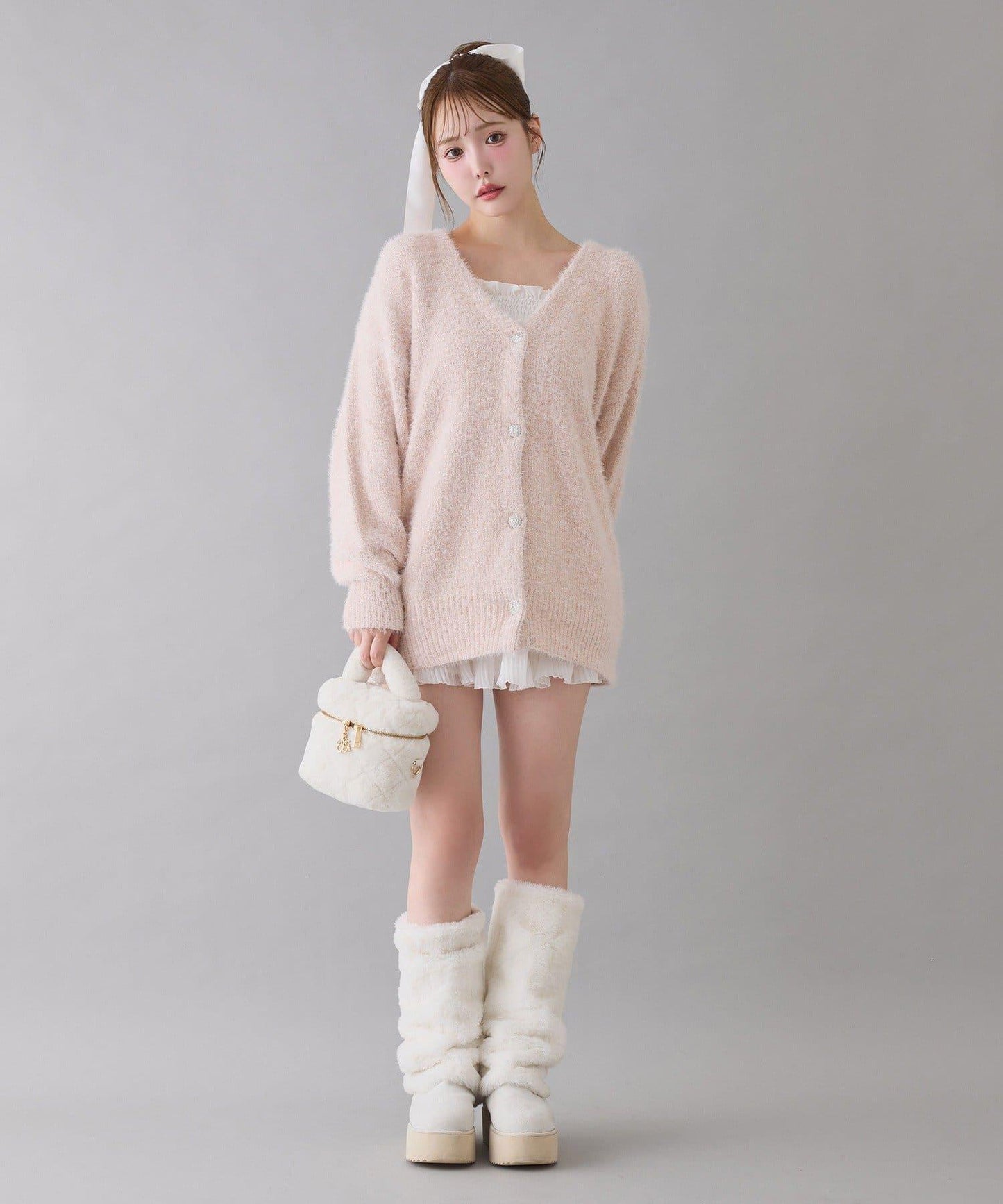 天鵝絨針織開衫