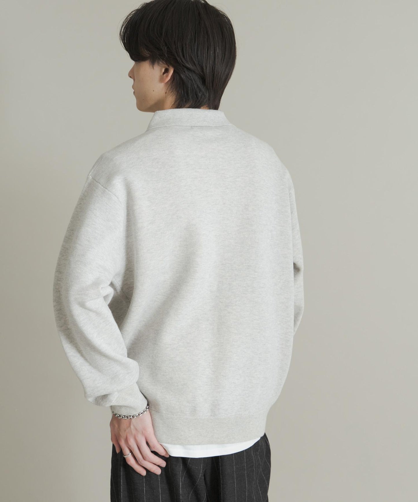 衛衣風半拉鍊針織衫