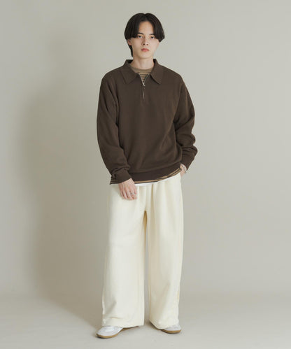 衛衣風半拉鍊針織衫