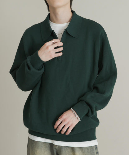 衛衣風半拉鍊針織衫