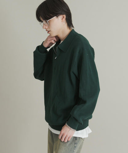 衛衣風半拉鍊針織衫