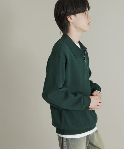 衛衣風半拉鍊針織衫