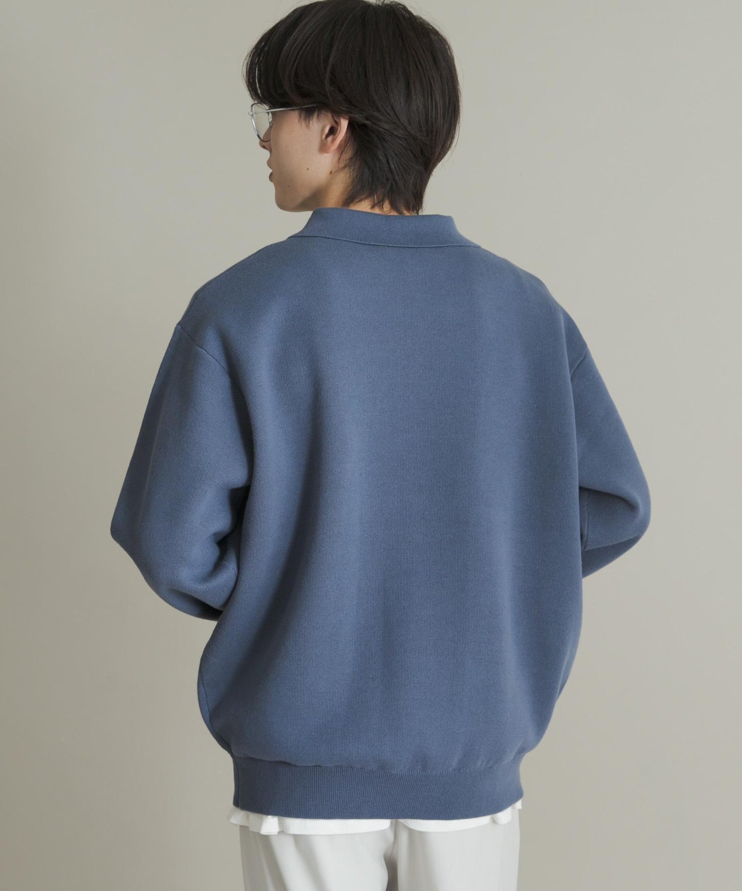 衛衣風半拉鍊針織衫