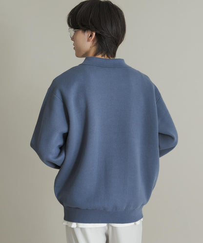 衛衣風半拉鍊針織衫