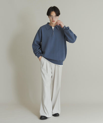 衛衣風半拉鍊針織衫