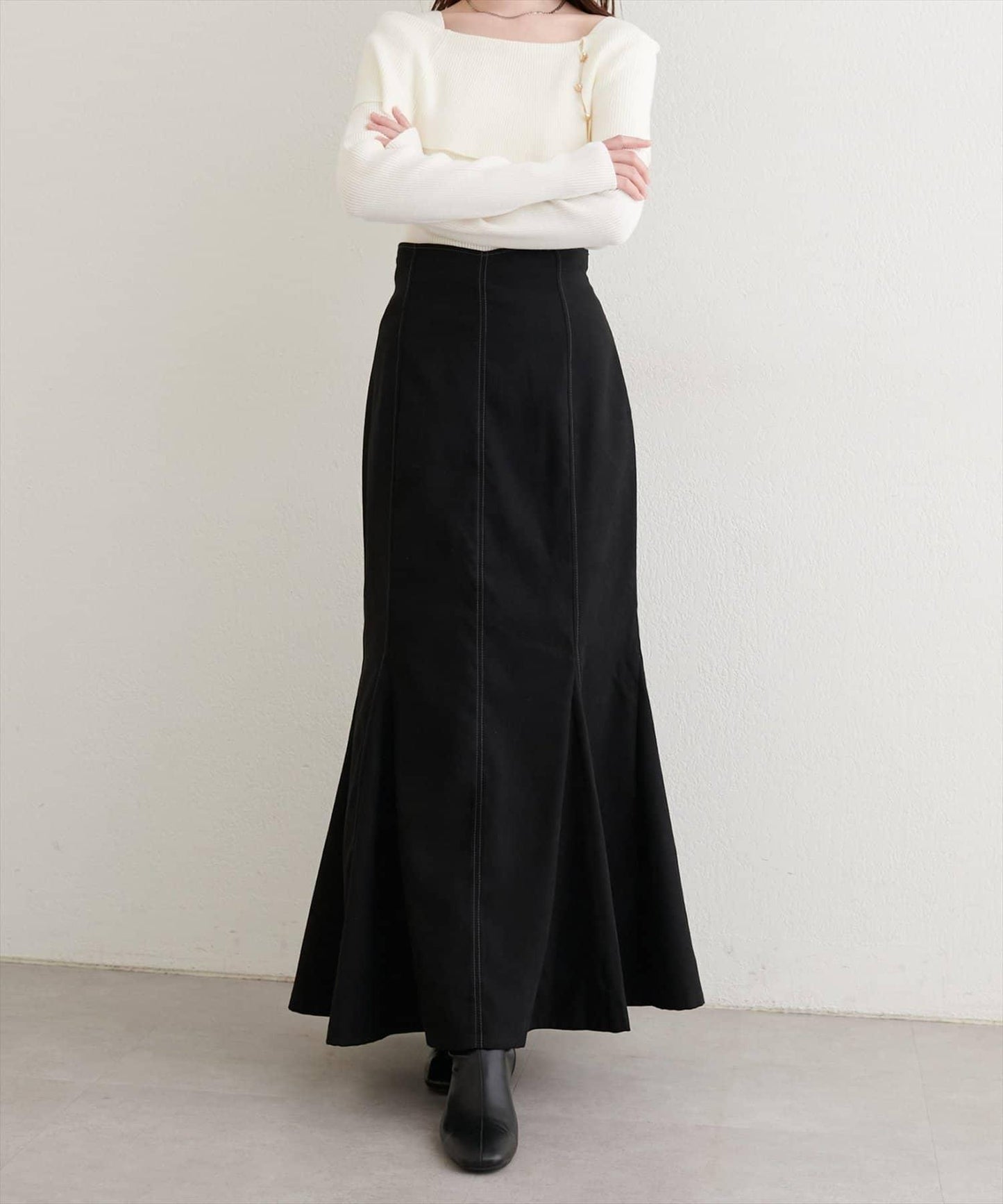 愛心高腰加絨美人魚裙