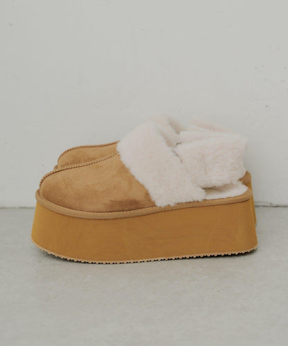 （暫定）厚底羊羔毛拖鞋