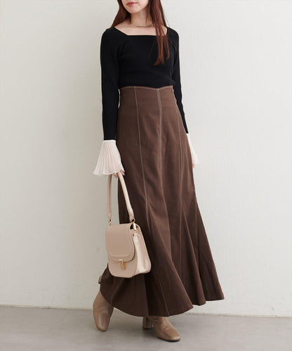 愛心高腰加絨美人魚裙