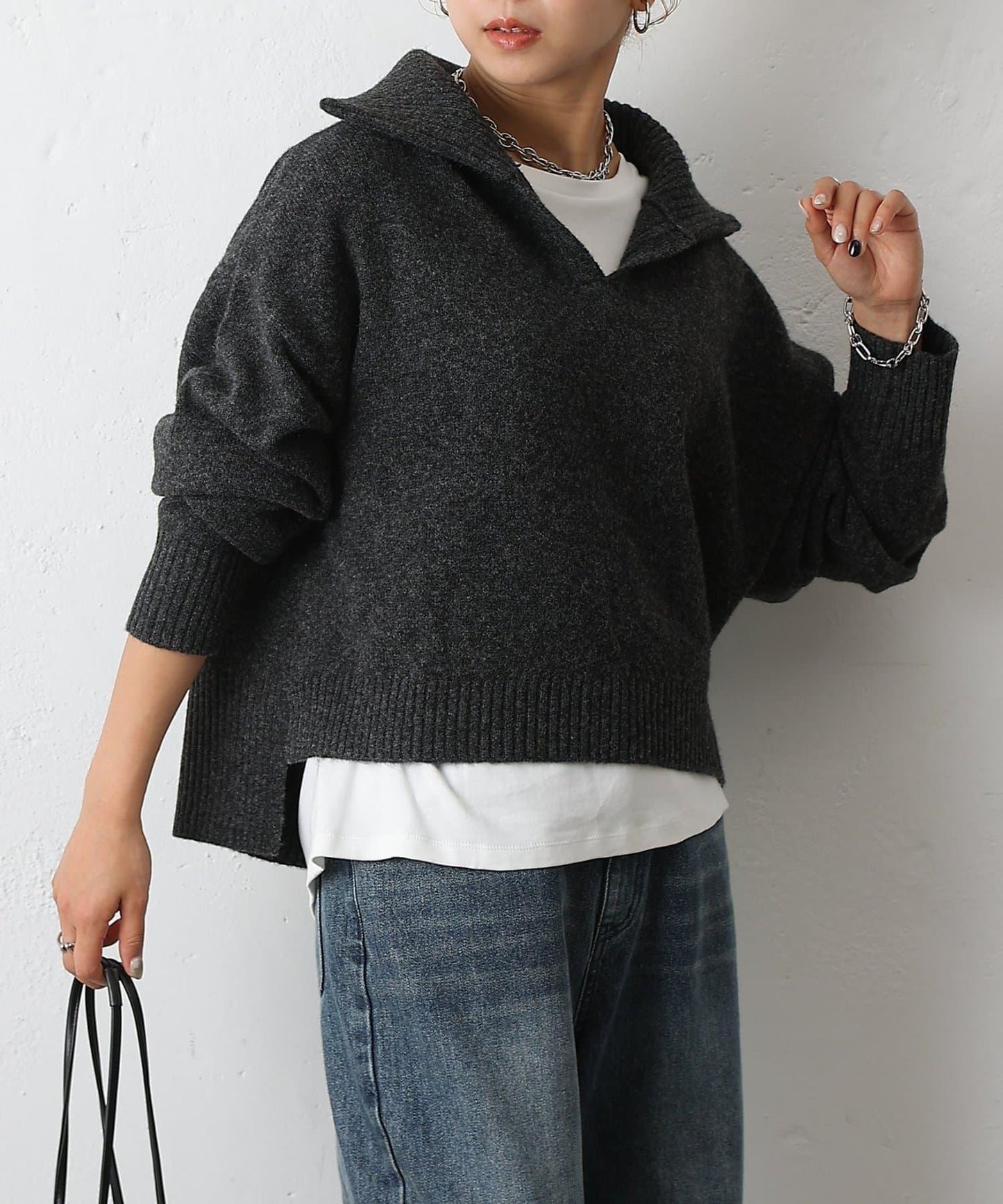 柔軟帶領開襟襯衫