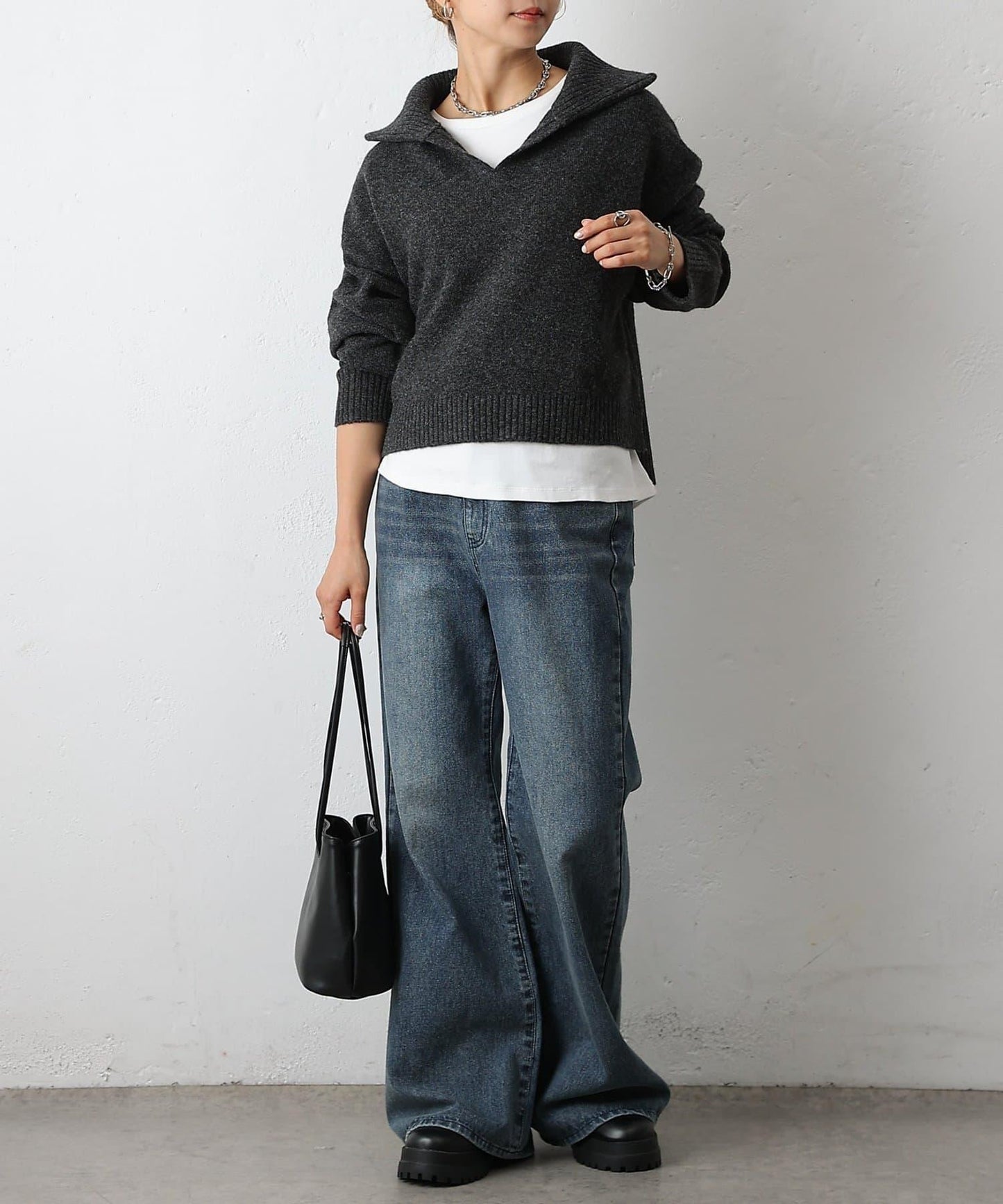 柔軟帶領開襟襯衫