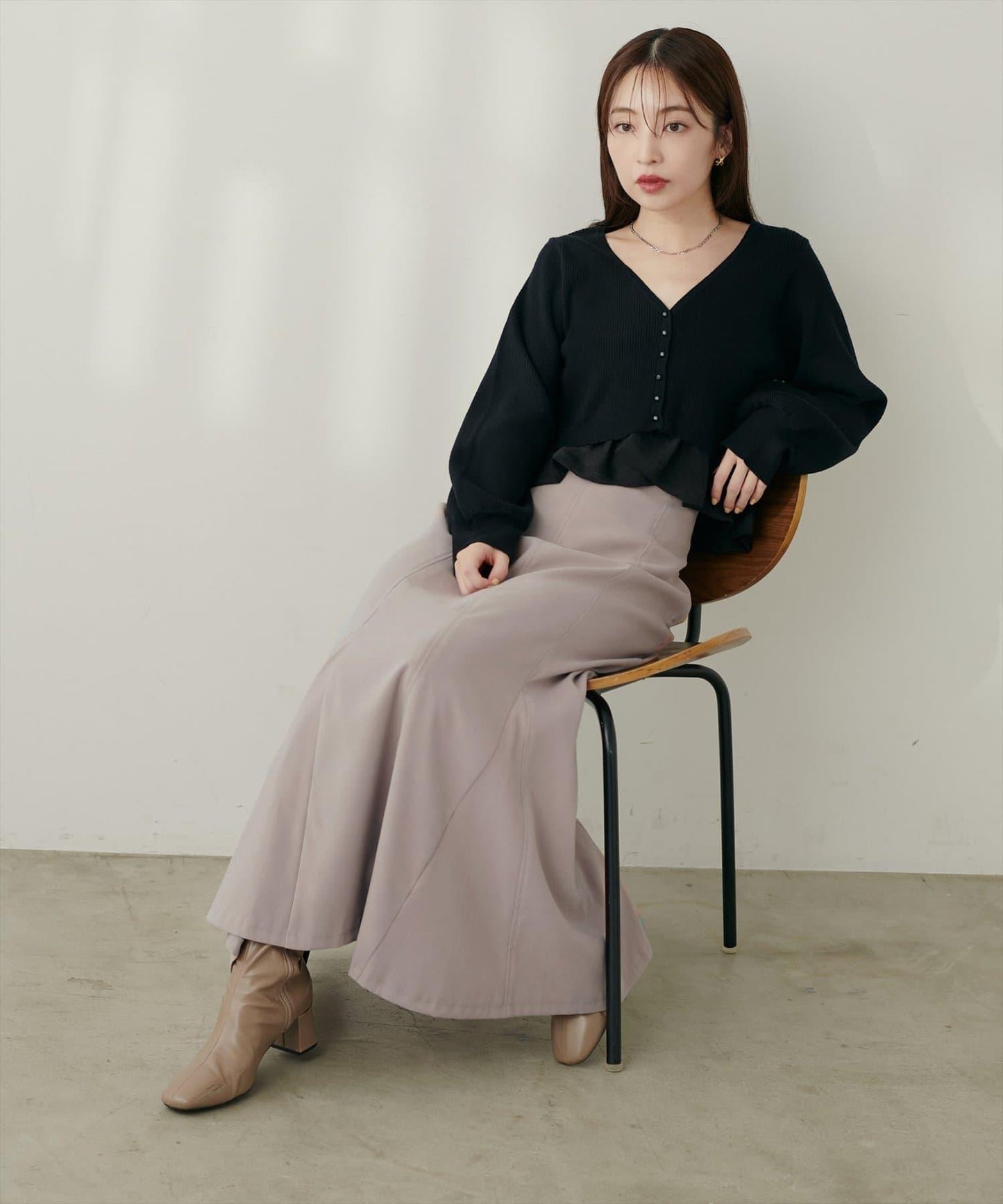 愛心高腰加絨美人魚裙