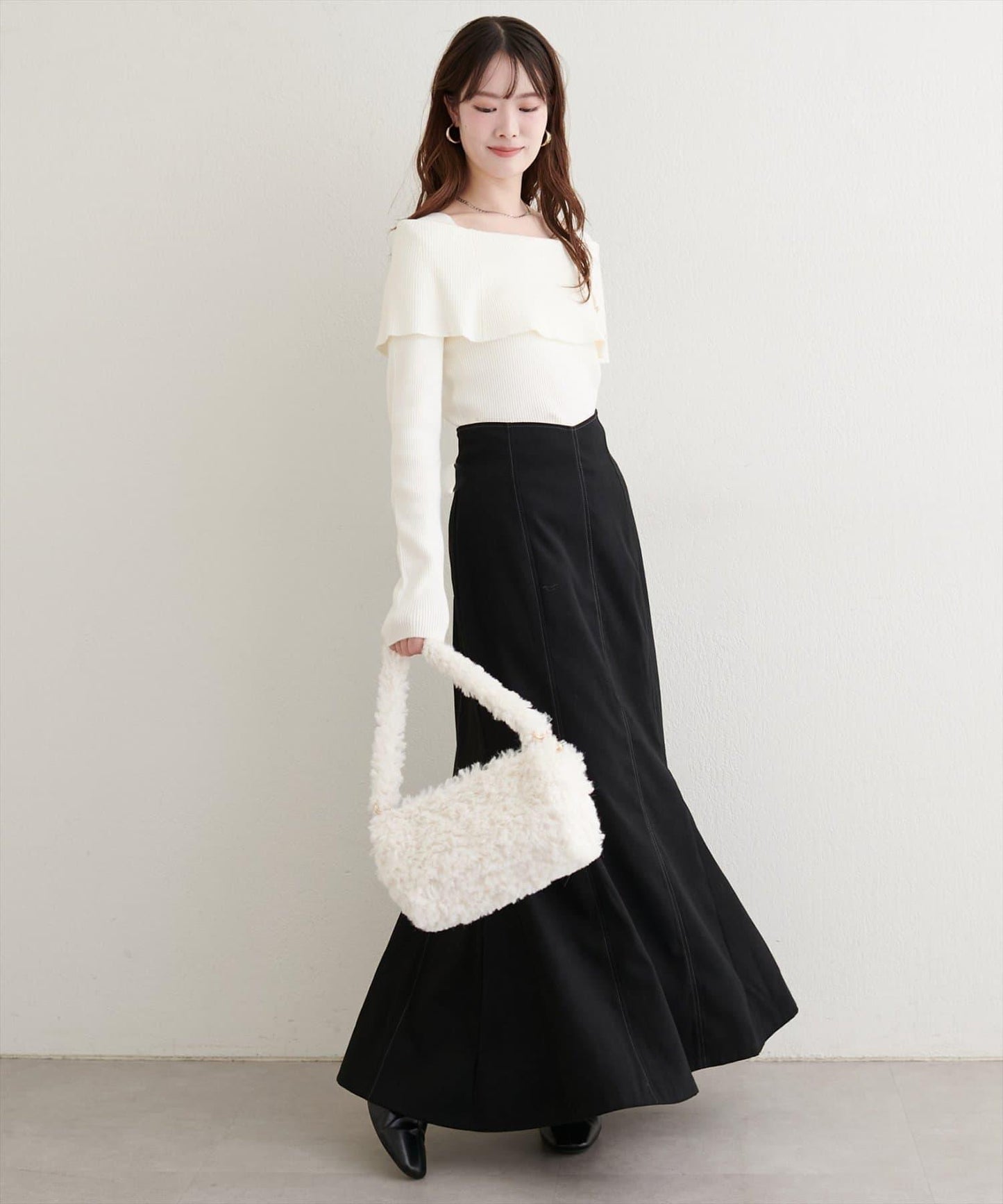 愛心高腰加絨美人魚裙