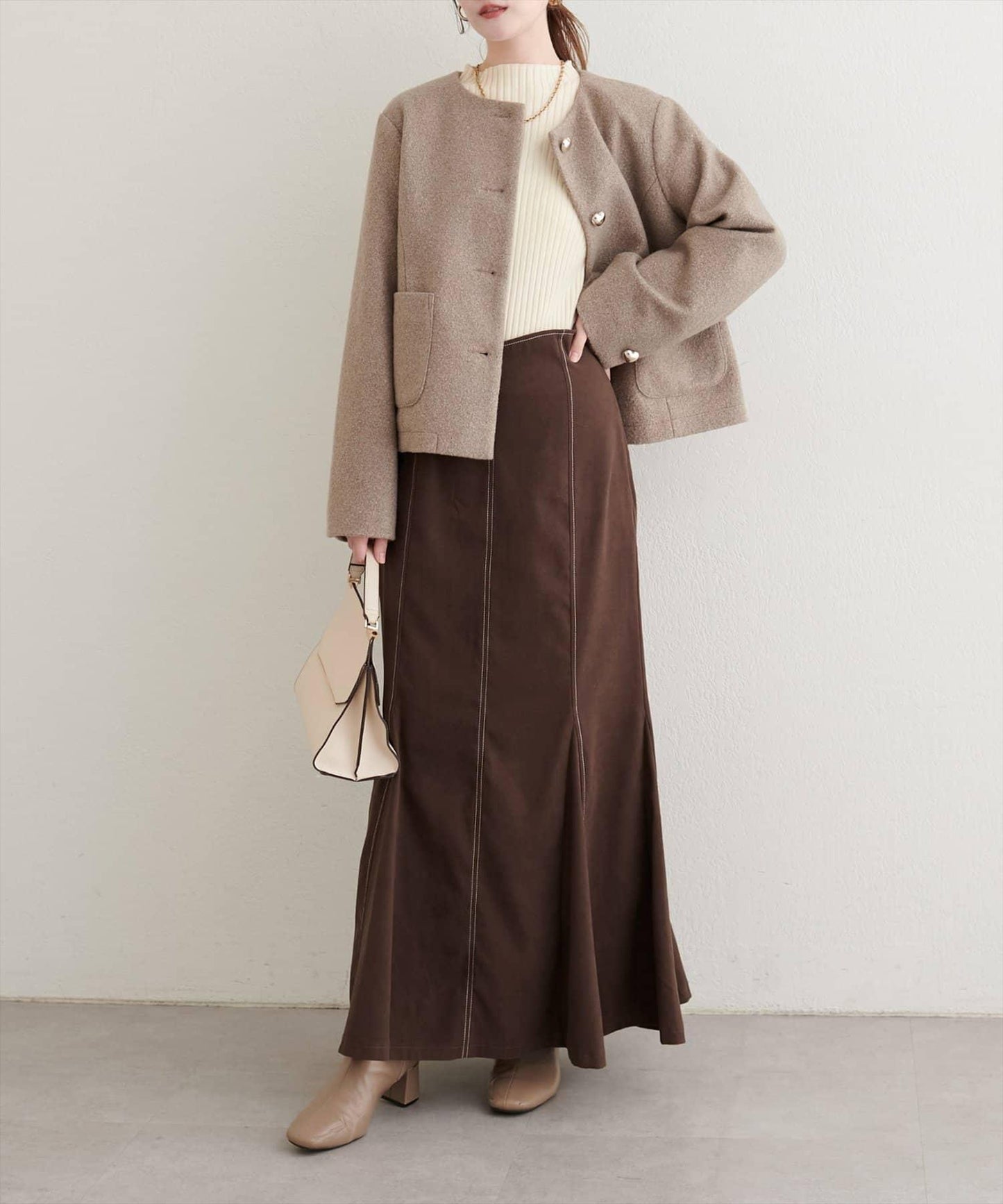 愛心高腰加絨美人魚裙