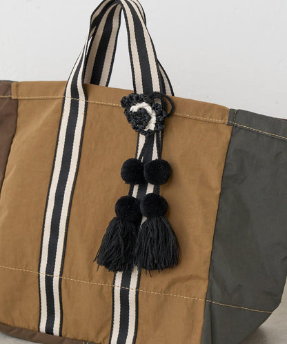 《FRIPIER》帶吊飾拼色托特包
