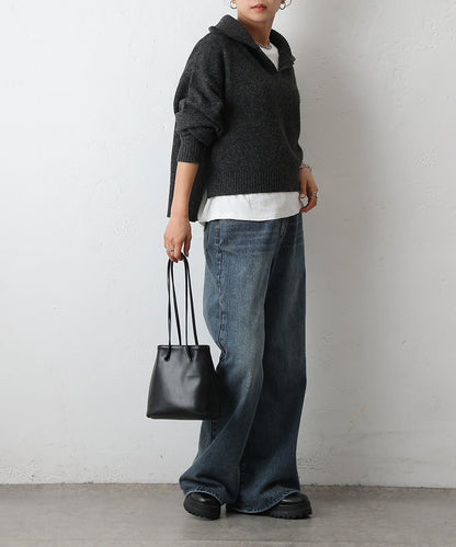 柔軟帶領開襟襯衫