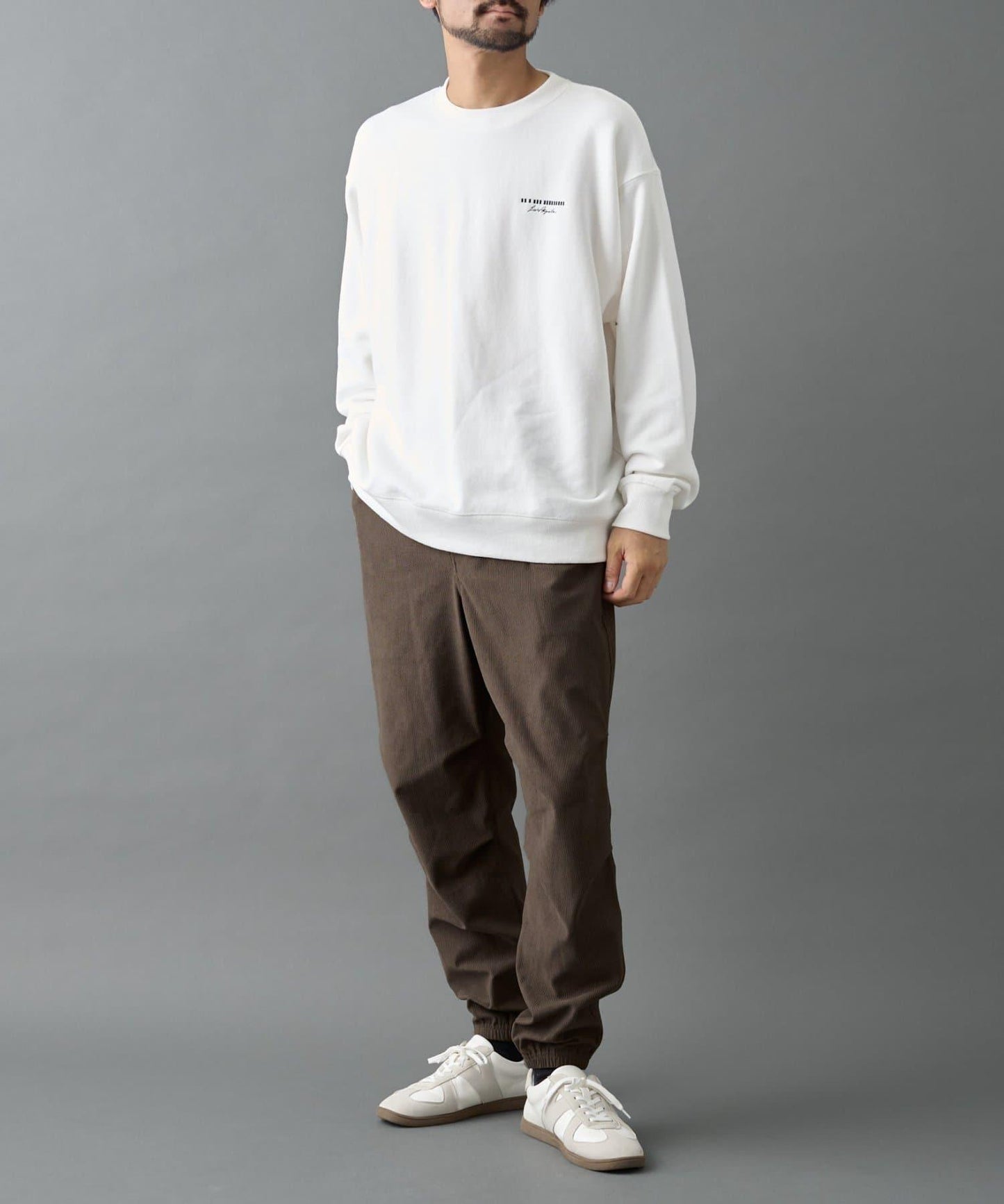 彈力燈芯絨束腳褲