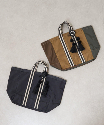 《FRIPIER》帶吊飾拼色托特包