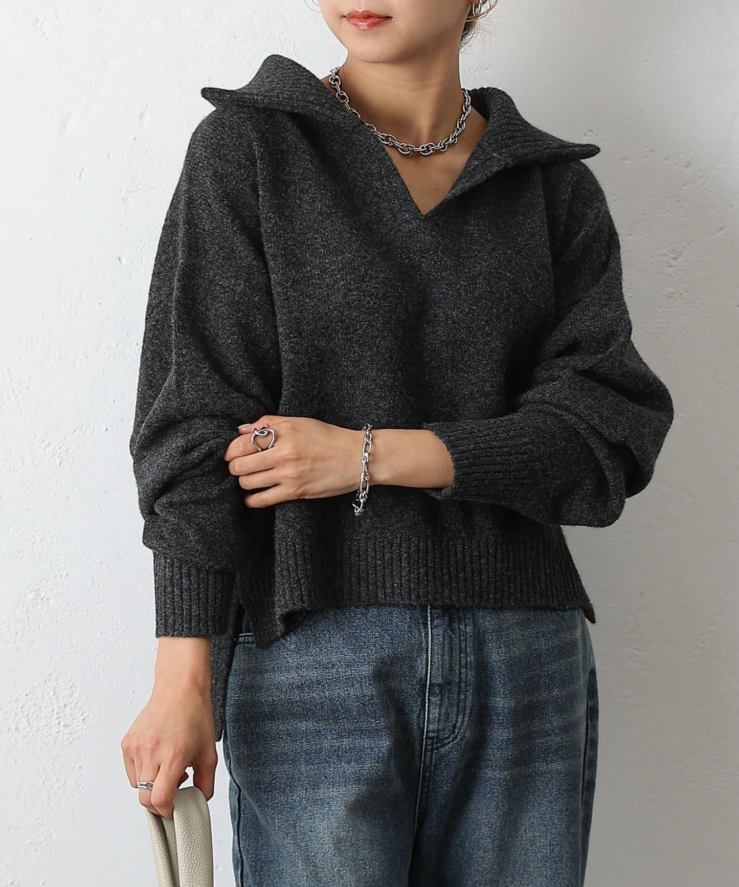 柔軟帶領開襟襯衫