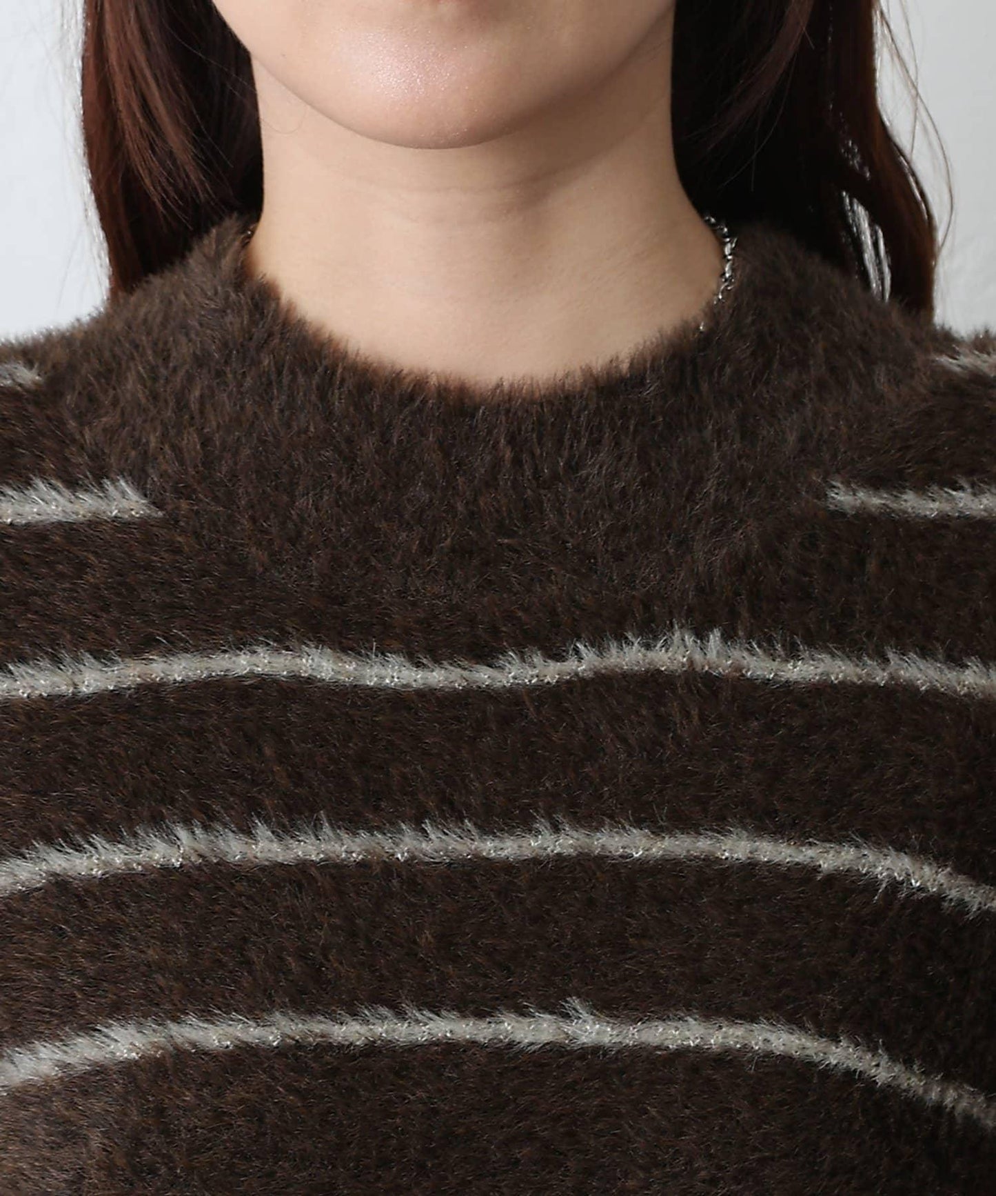 毛圈條紋針織套頭衫