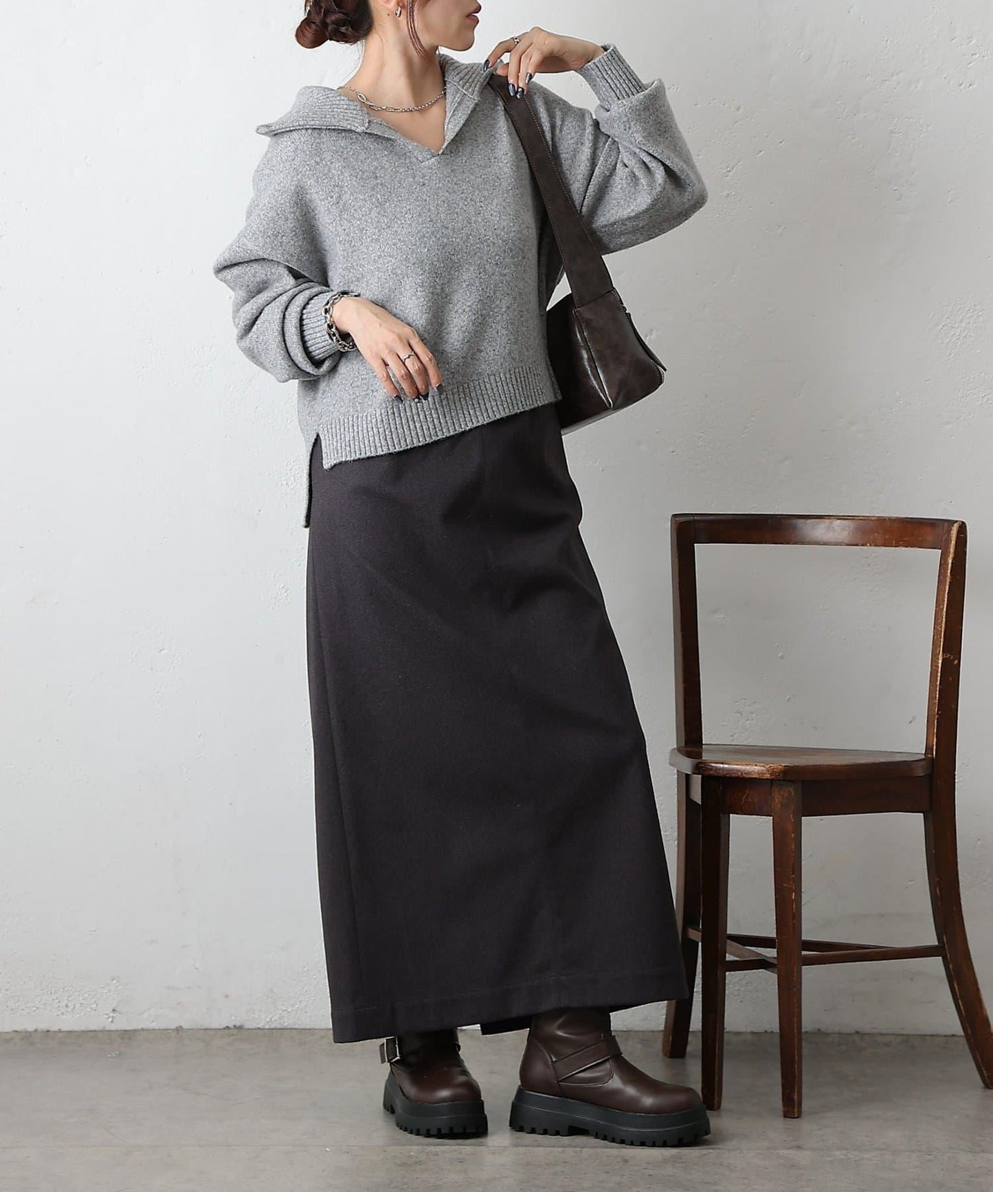 柔軟帶領開襟襯衫