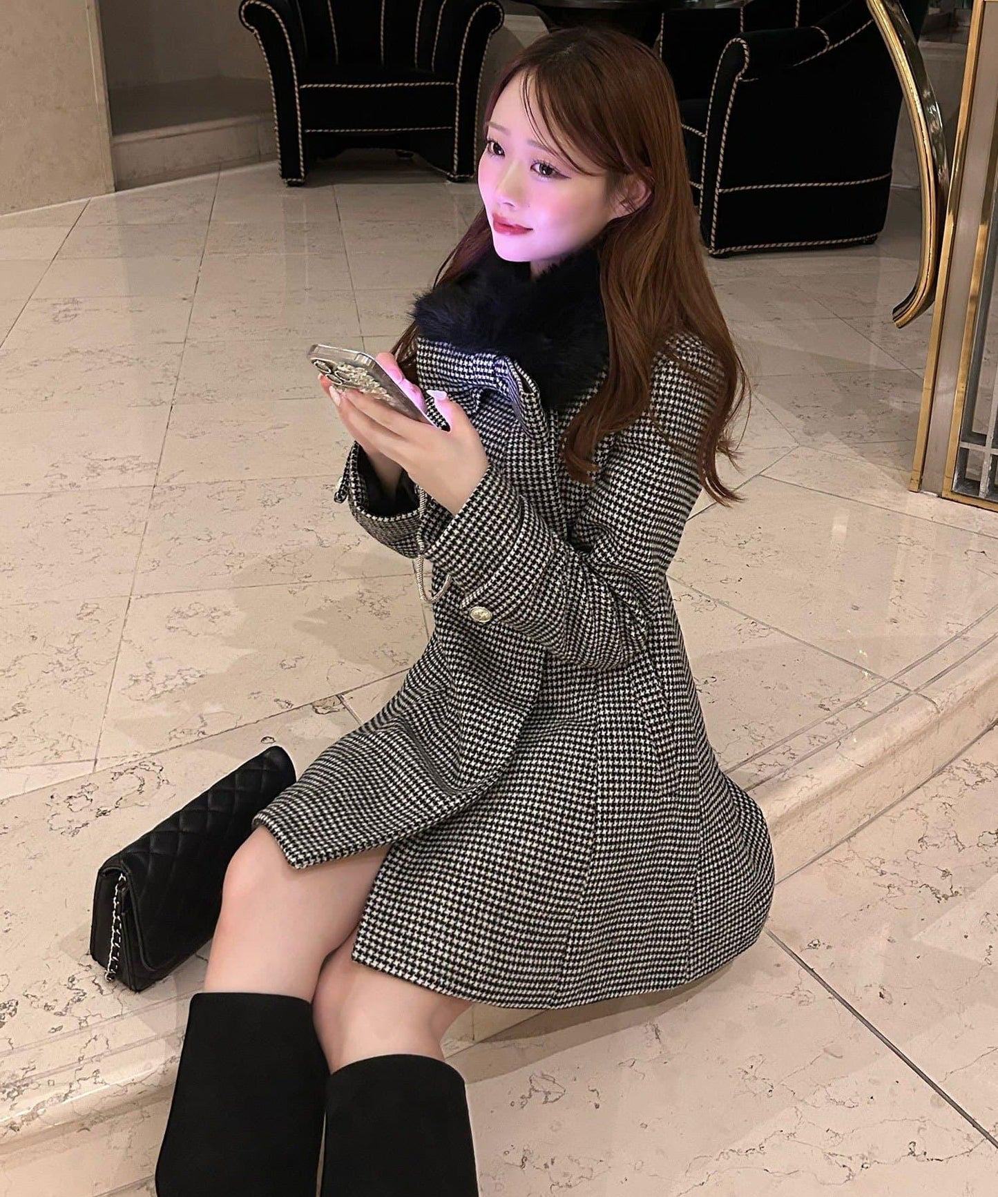 Keru 多功能蝴蝶結中長款大衣