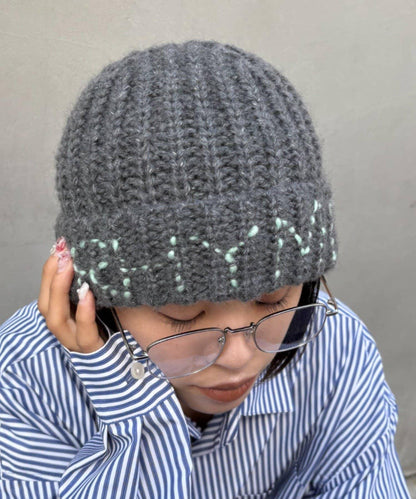 【UNISEX】刺繡logo針織帽