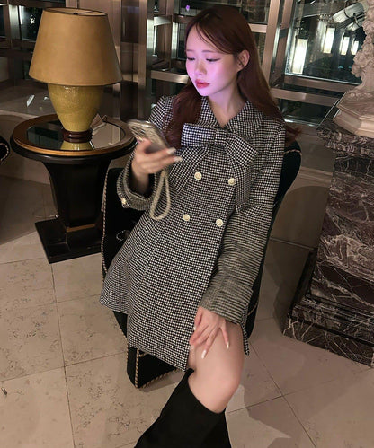 Keru 多功能蝴蝶結中長款大衣