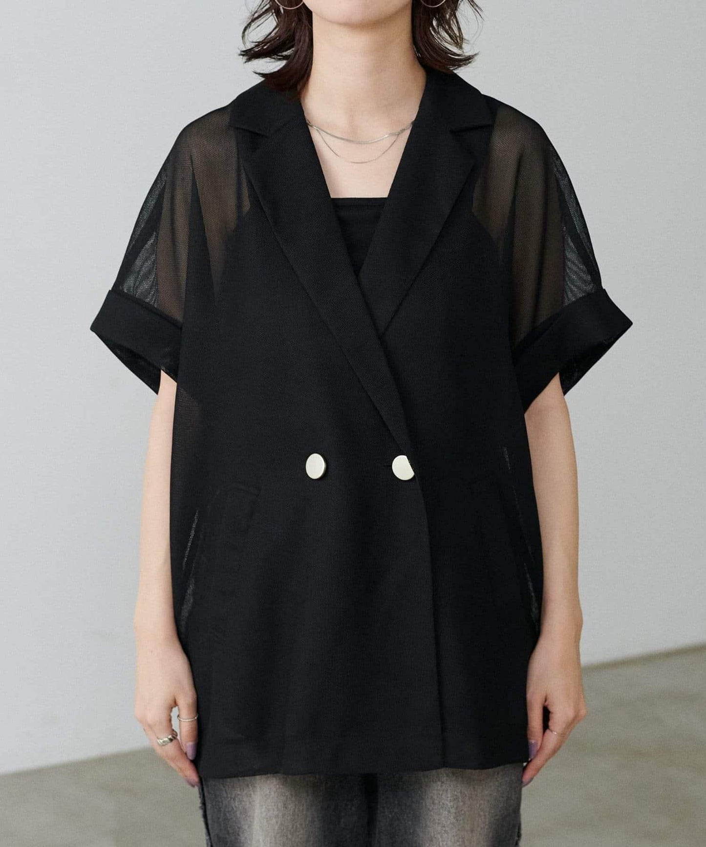 【LARUTA】短袖網眼夾克