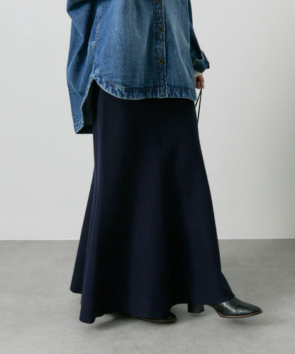 【/復刻】米蘭羅紋針織半身裙