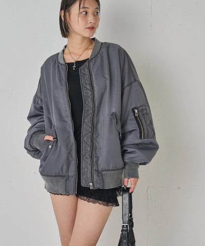 Sourcream酸奶色顏料工藝MA1夾克