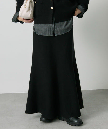 【/復刻】米蘭羅紋針織半身裙