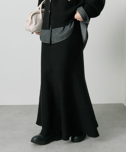 【/復刻】米蘭羅紋針織半身裙