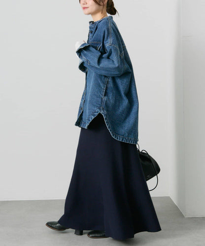 【/復刻】米蘭羅紋針織半身裙