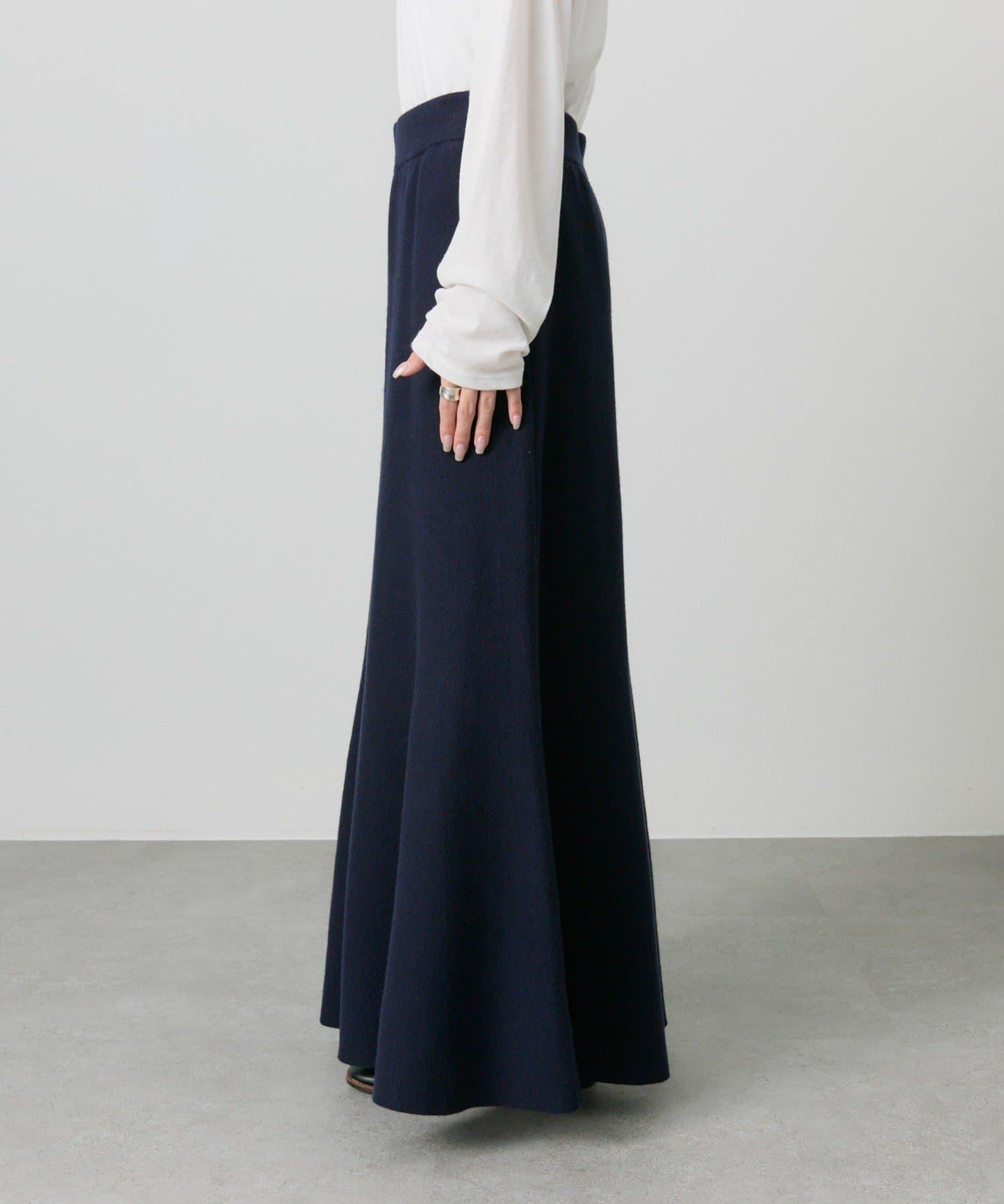 【/復刻】米蘭羅紋針織半身裙