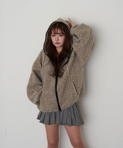 剪裁氣球袖迷你裙褲