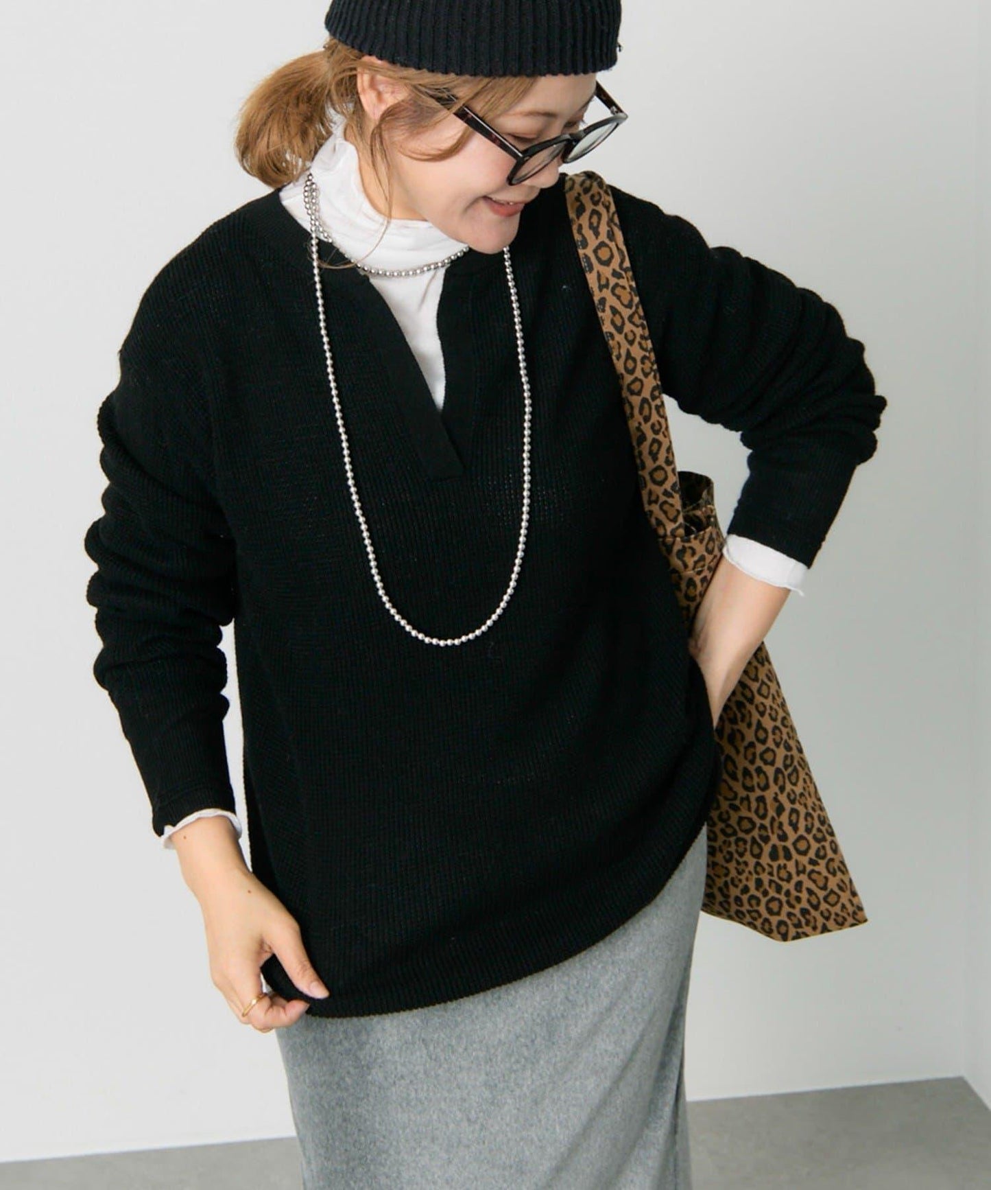 亨利領華夫格針織衫