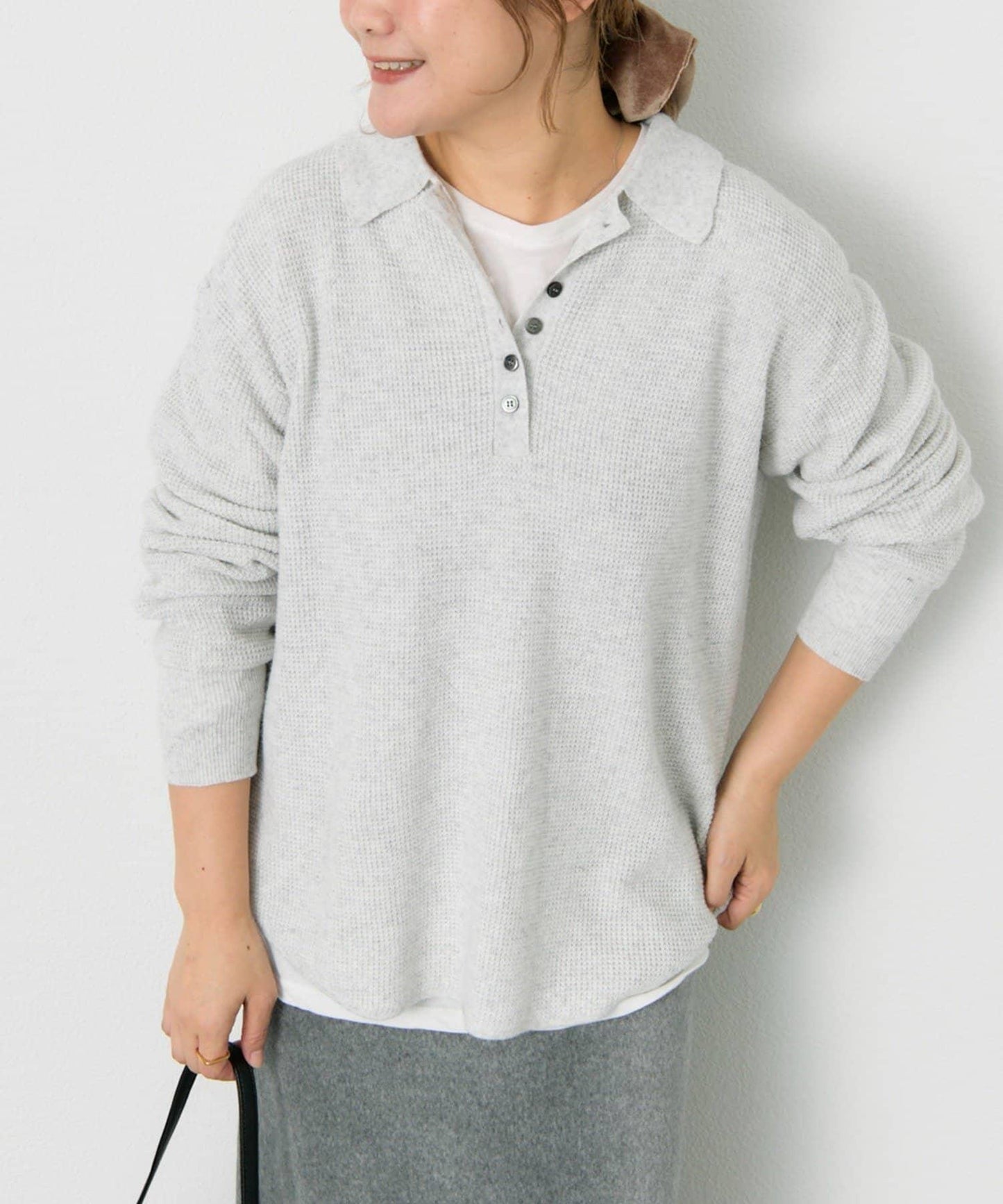 華夫格針織POLO衫