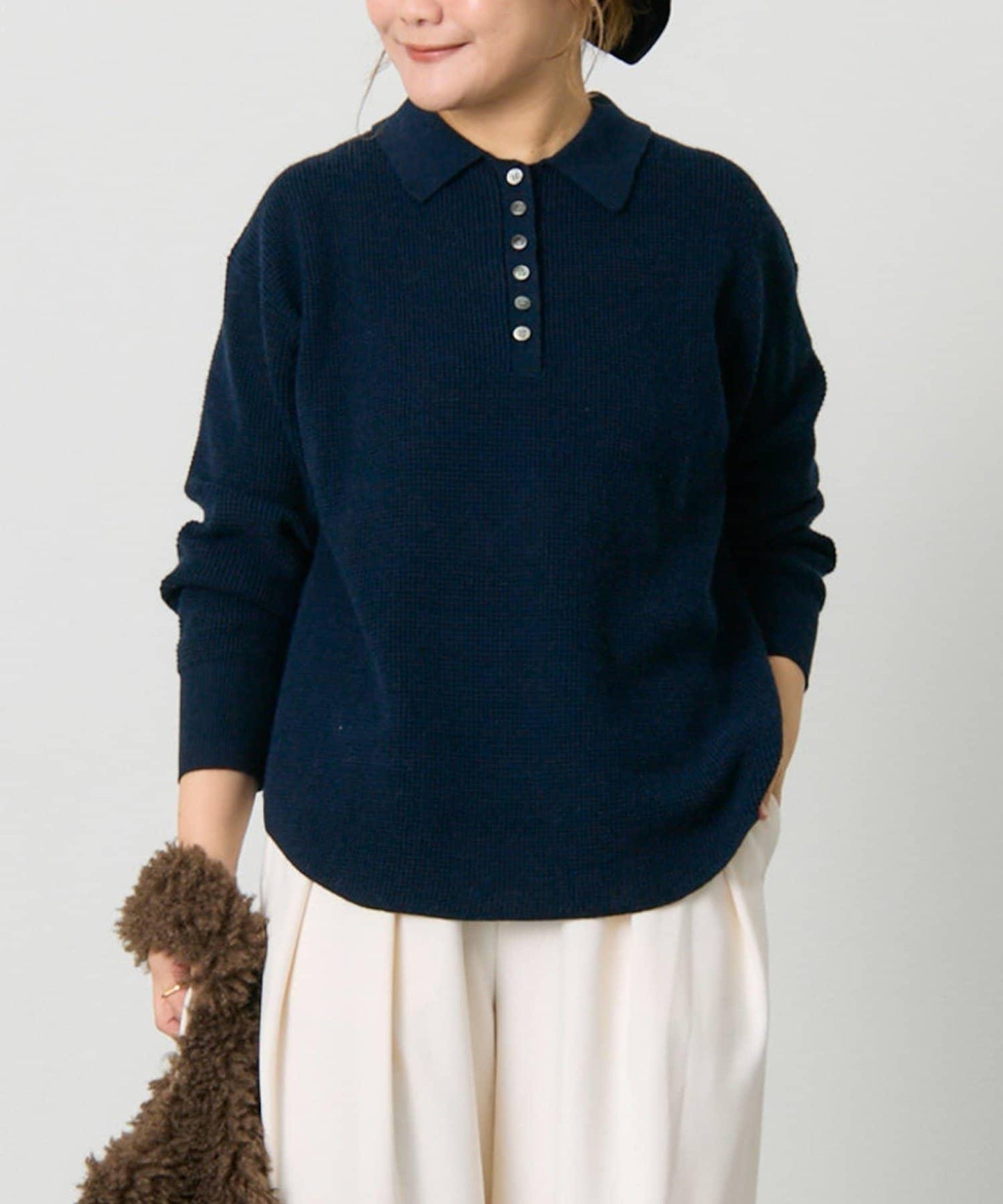 華夫格針織POLO衫