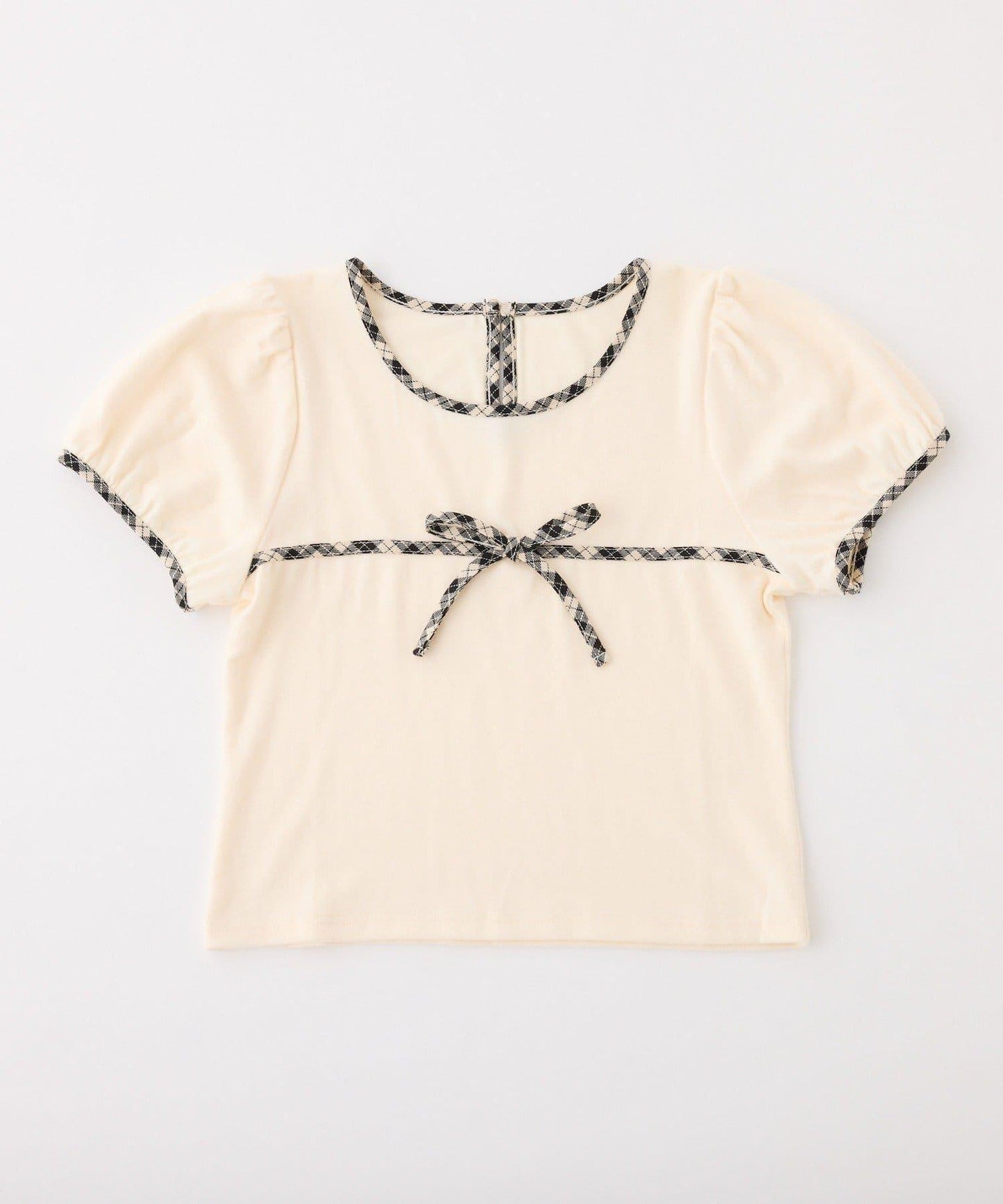 【one after another】拼色蝴蝶結T恤